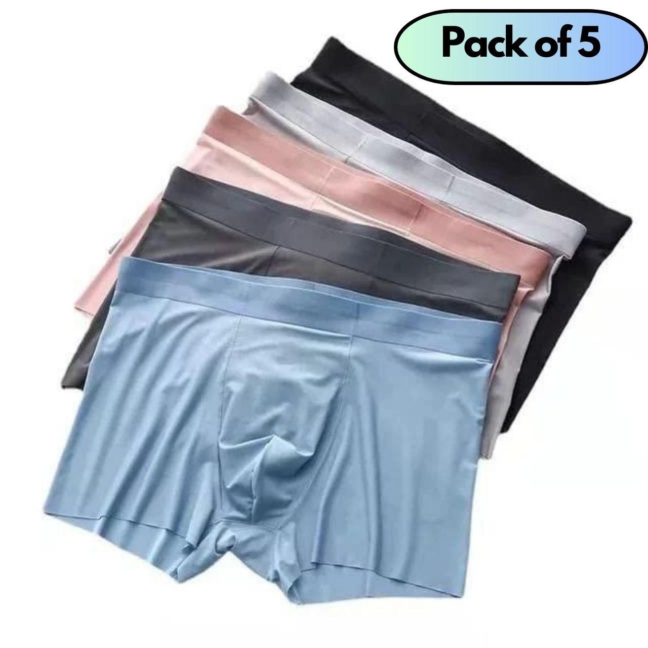 Men's Ice Silk Briefs Boxers Pack of 5